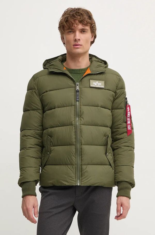 Alpha Industries Jakna Alpha Industries Hooded Puffer Alpha FD za muškarce, boja: zelena, za zimu, 118113.257-green 118113.257