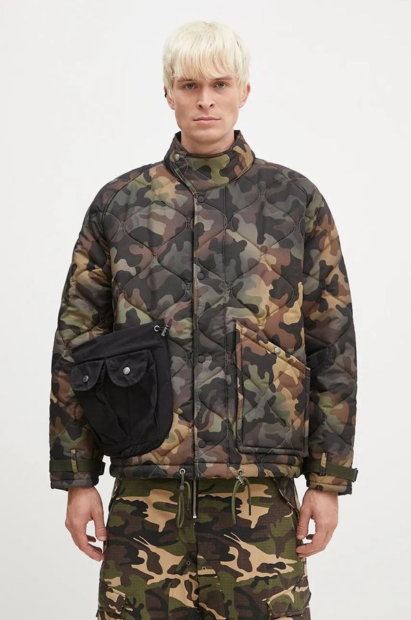 Andersson Bell Jakna Andersson Bell Multi-Pocket Camouflage Quilted Jumper za muškarce, boja: zelena, za prijelazno razdoblje, oversize, awa617m