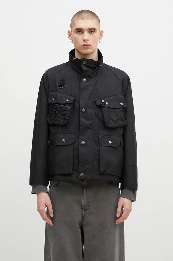 Barbour Jakna Barbour Modified Dryfly Wax Jacket za muškarce, boja: crna, za prijelazno razdoblje, oversize, MWX2337