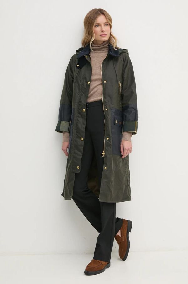 Barbour Jakna Barbour za žene, boja: zelena, za prijelazno razdoblje, LWX1449OL99