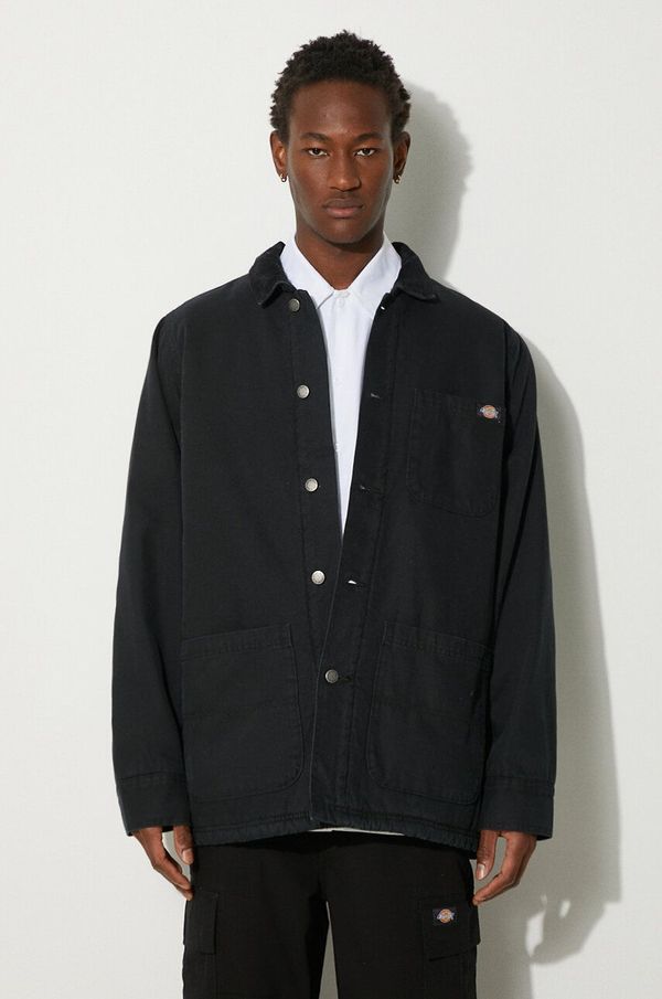 Dickies Jakna Dickies Duck High Pile Flce Line Chore Jacket za muškarce, boja: crna, za prijelazno razdoblje, DK0A4XGA