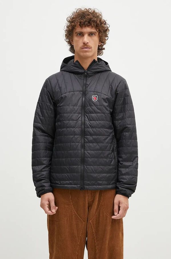 Fjallraven Jakna Fjallraven Expedition X-Latt Hoodie M za muškarce, boja: crna, za prijelazno razdoblje, F12500157.550