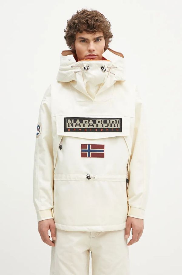 Napapijri Jakna Napapijri Skidoo 1990 za muškarce, boja: bež, za zimu, oversize, NP0A4IK5N1L1