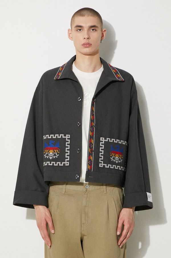 Neighborhood Jakna NEIGHBORHOOD GT Embroidery Jacket za muškarce, boja: siva, za prijelazno razdoblje, oversize, 241AQNH.JKM04