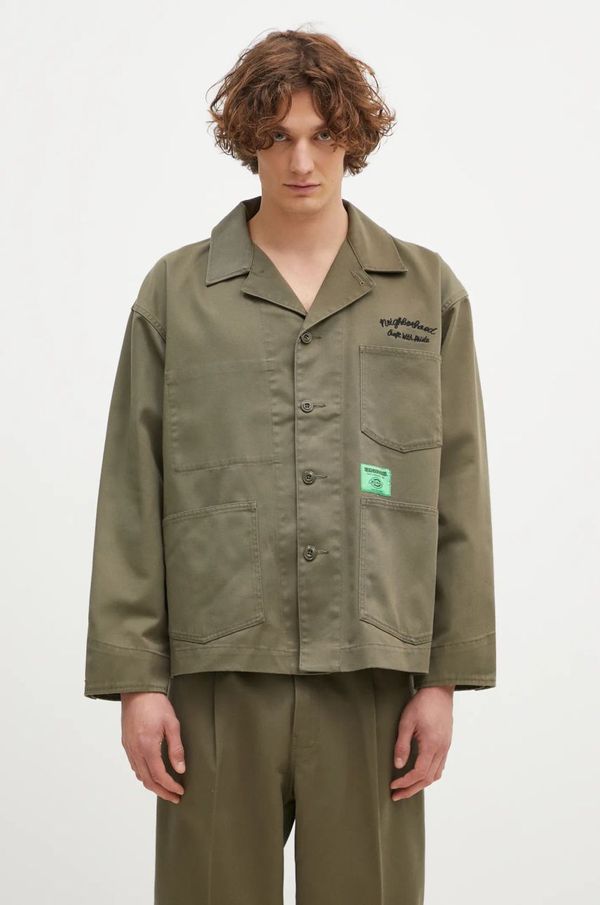 Neighborhood Jakna NEIGHBORHOOD NEIGHBORHOOD X Dickies . Coverall Jacket za muškarce, boja: zelena, za prijelazno razdoblje, 242VFDKN.JKM02