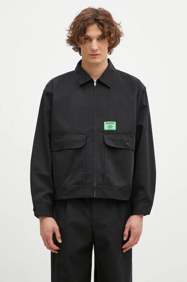 Neighborhood Jakna NEIGHBORHOOD NEIGHBORHOOD X Dickies . Zip Work Jacket za muškarce, boja: crna, za prijelazno razdoblje, 242VFDKN.JKM01