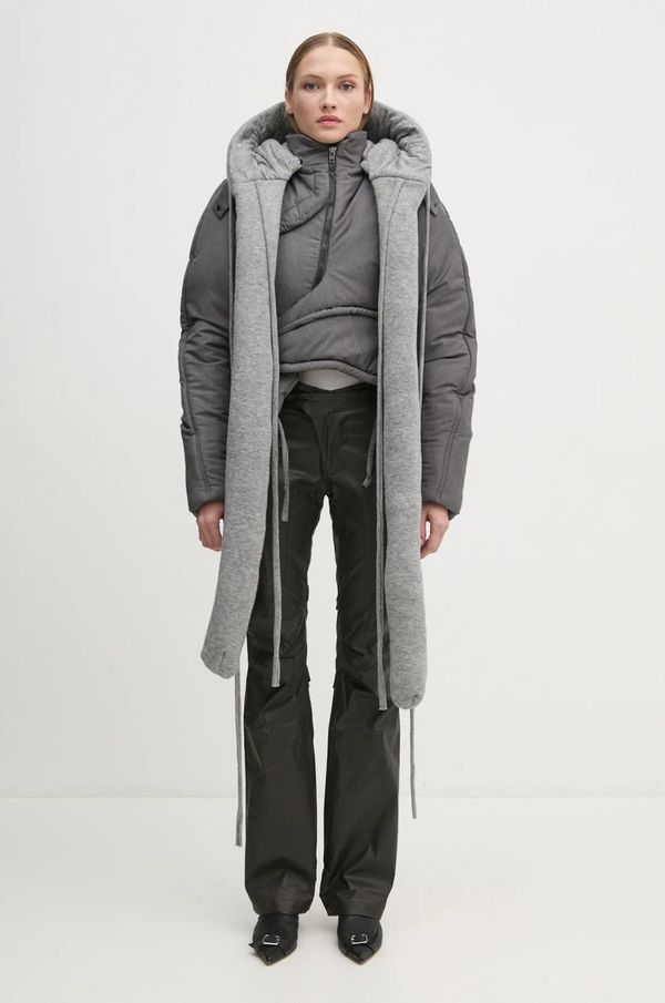Ottolinger Jakna Ottolinger Deconstruced Cropped Puffer Jacket za žene, boja: siva, za zimu, 2209060111