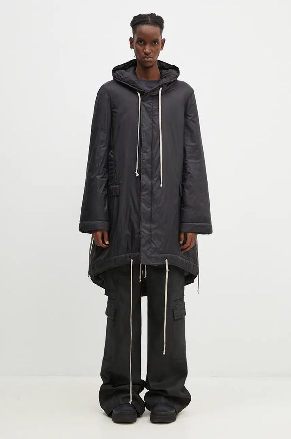 Rick Owens Jakna Rick Owens Fishtail za muškarce, boja: crna, za zimu, DU02D2950.NP