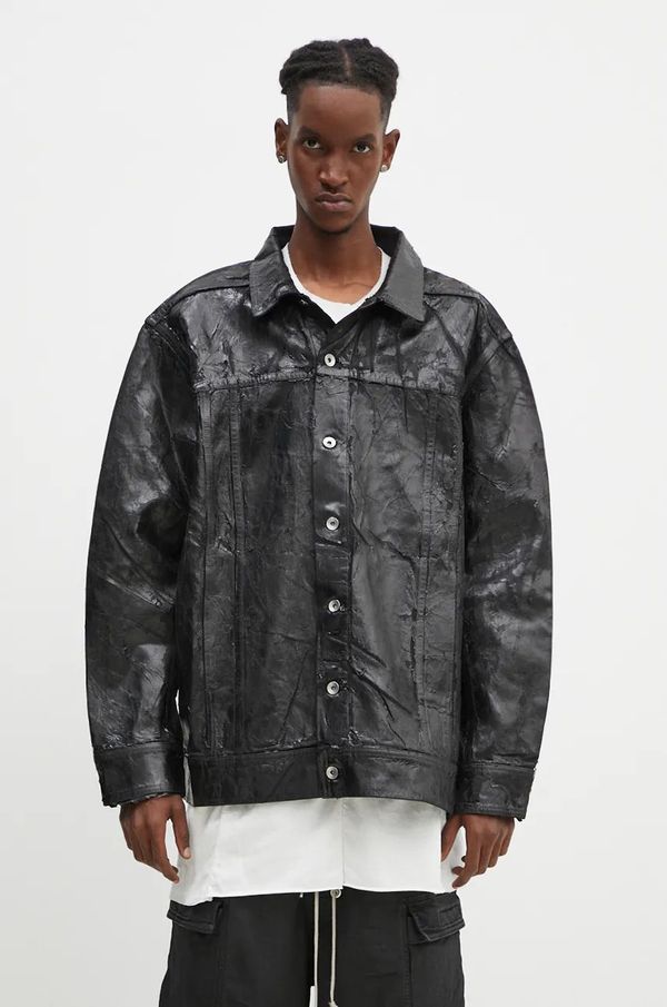 Rick Owens Jakna Rick Owens Jumbo Worker za muškarce, boja: crna, za prijelazno razdoblje, oversize, DU02D2761.BMC