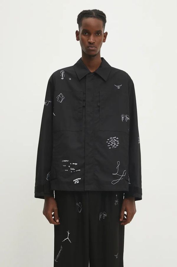 Undercover Jakna Undercover Blouson za muškarce, boja: crna, za prijelazno razdoblje, oversize, UC2D4212