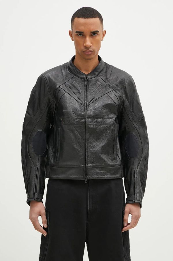 Vetements Jakna VETEMENTS Pro Racing Leather za muškarce, boja: crna, za prijelazno razdoblje, UA66JA220B