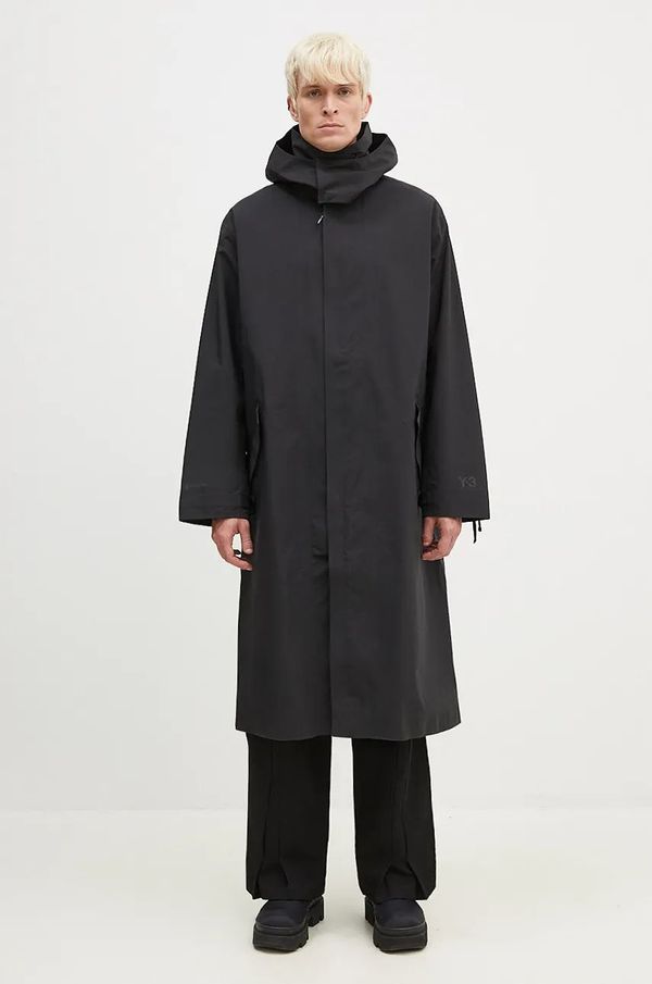 Y-3 Jakna Y-3 Graphic Parka za muškarce, boja: crna, za prijelazno razdoblje, IW7481