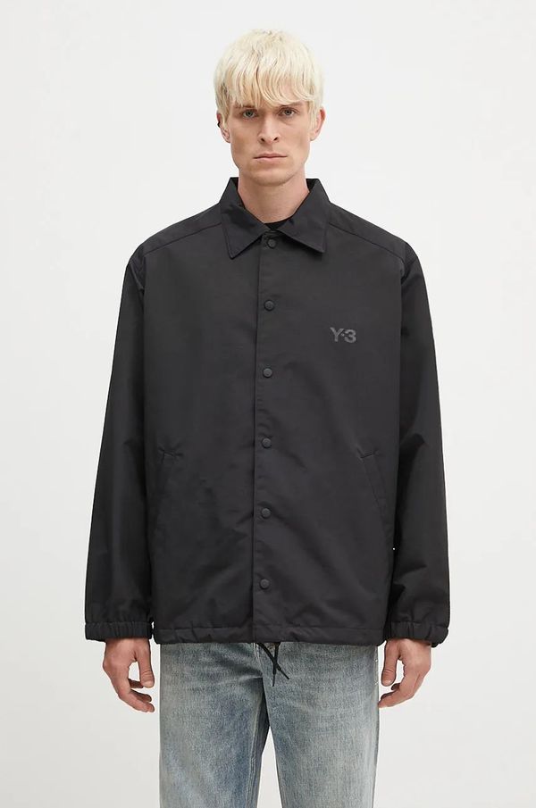 Y-3 Jakna Y-3 Nylon Coach Jacket za muškarce, boja: crna, za prijelazno razdoblje, oversize, IW2473