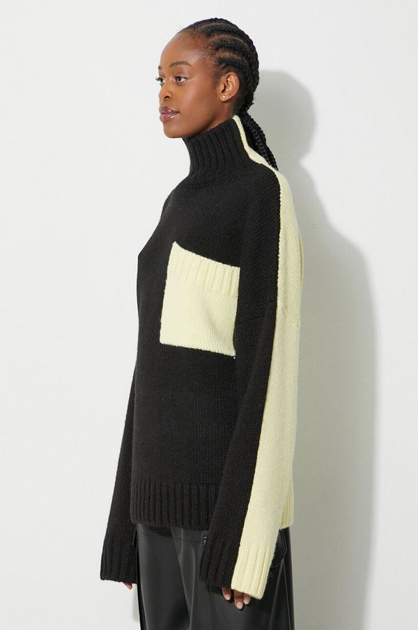 JW Anderson Vuneni pulover JW Anderson za žene, boja: crna, s poludolčevitom, KW1004.YN0144