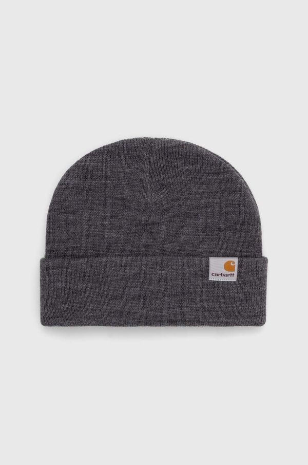 Carhartt WIP Kapa Carhartt WIP boja: siva, od debelog pletiva