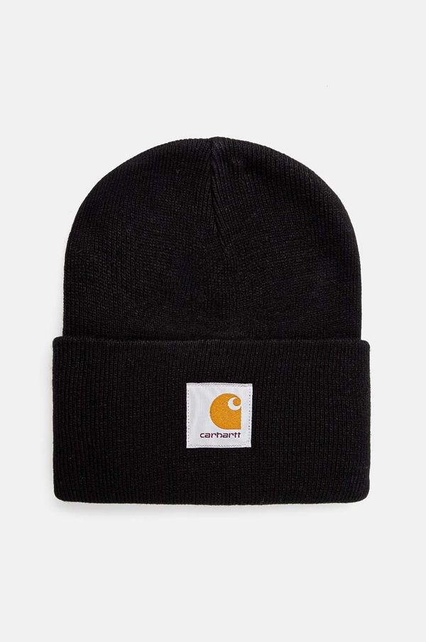 Carhartt WIP Kapa Carhartt WIP I020222.BLACK Acrylic Watch Hat boja: crna, od debelog pletiva, I020222.BLACK-BLACK