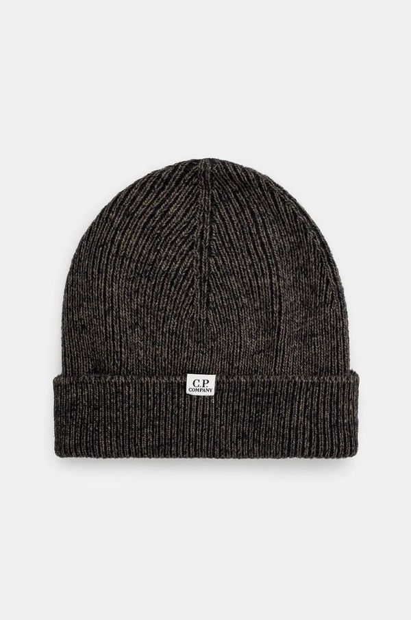 C.P. Company Kapa s dodatkom vune C.P. Company Knit Cap boja: bež, od tanke pletenine, 17CMAC300A006170A