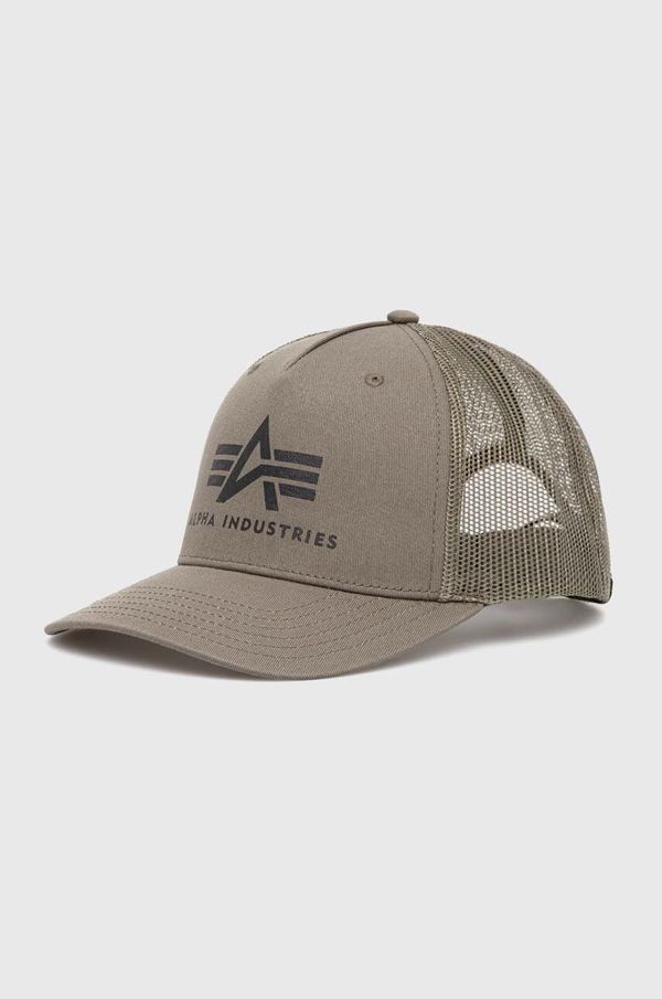Alpha Industries Kapa sa šiltom Alpha Industries boja: zelena, s tiskom, 186902.257-DarkGreen