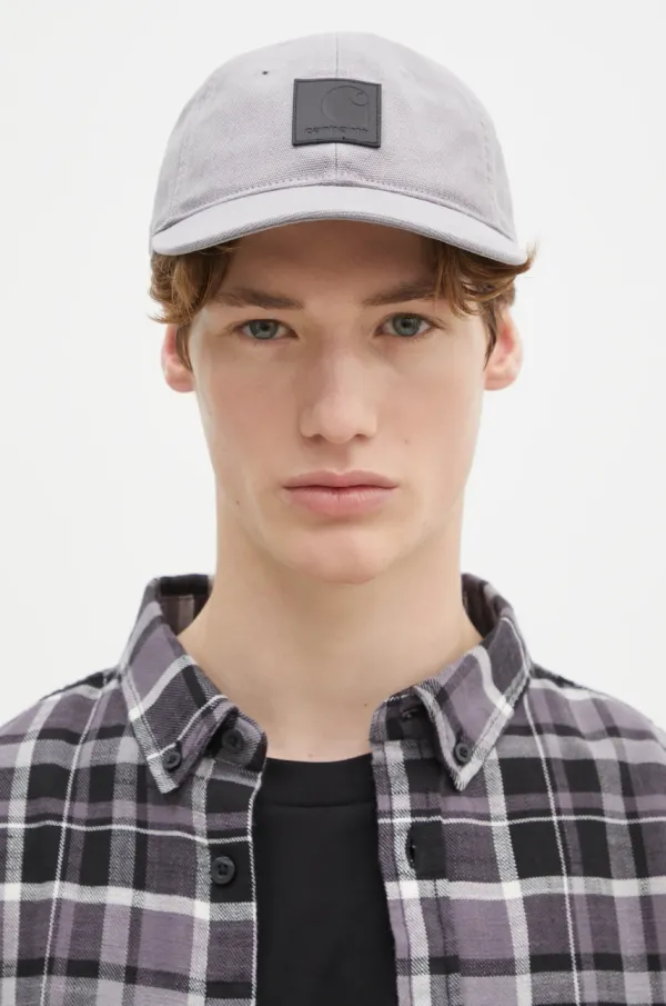 Carhartt WIP Kapa sa šiltom Carhartt WIP Canvas Cap boja: siva, bez uzorka, I034347.2OZXX