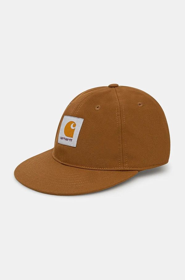 Carhartt WIP Kapa sa šiltom Carhartt WIP Clarton Cap boja: smeđa, s aplikacijom, I034049.HZXX