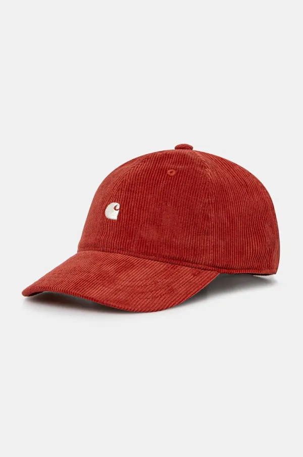 Carhartt WIP Kapa sa šiltom Carhartt WIP Harlem Cap boja: crvena, bez uzorka, I028955.2OYXX