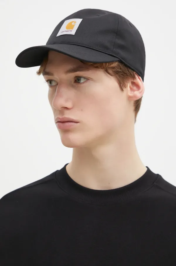 Carhartt WIP Kapa sa šiltom Carhartt WIP Seaton Cap boja: crna, bez uzorka, I034348.89XX