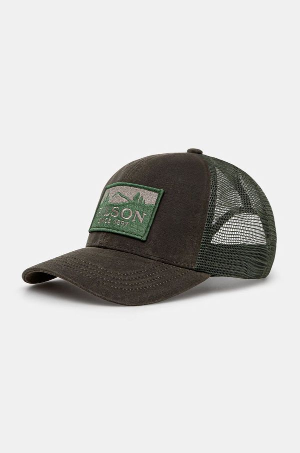 Filson Kapa sa šiltom Filson Logger Mesh Cap boja: zelena, s aplikacijom, FMACC0044