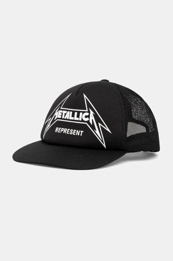 Represent Kapa sa šiltom Represent Metallica Cap boja: crna, s tiskom, MLM802.01
