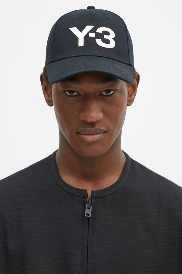 Y-3 Kapa sa šiltom Y-3 Stripes Double Brim Cap boja: crna, s aplikacijom, JP1142