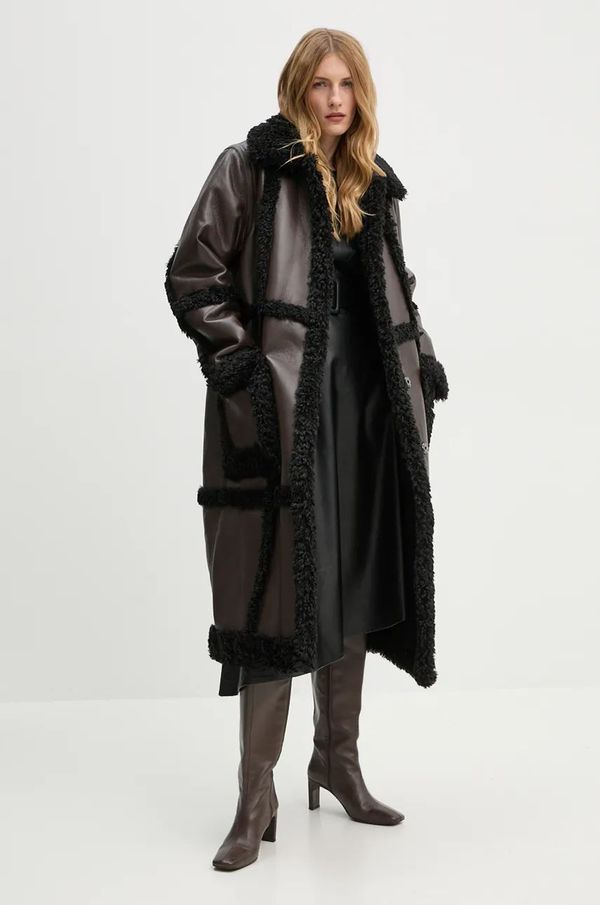 Stand Studio Kaput Stand Studio Patrice Coat za žene, boja: smeđa, za prijelazno razdoblje, oversize, 61100-9010