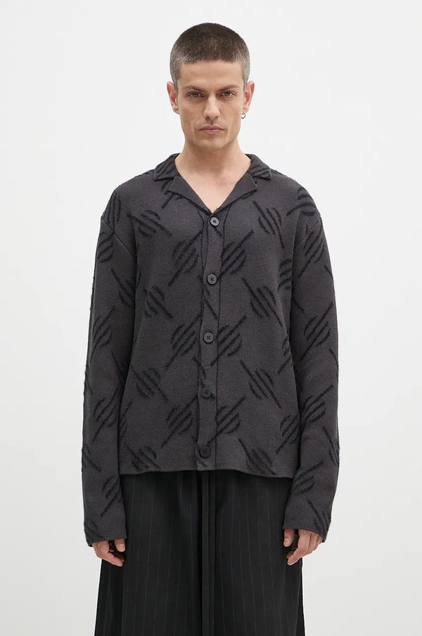 Daily Paper Kardigan Daily Paper Kirabo Monogram Knit Cardigan za muškarce, boja: crna, 2421031