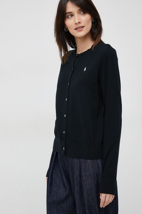 Polo Ralph Lauren Kardigan Polo Ralph Lauren za žene, boja: crna, lagani, 211891672