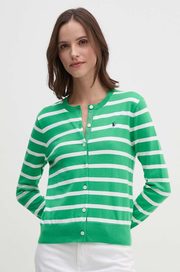 Polo Ralph Lauren Kardigan Polo Ralph Lauren za žene, boja: zelena, lagani