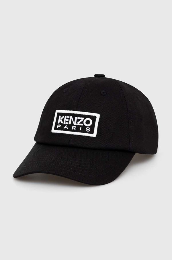 Kenzo Pamučna kapa sa šiltom Kenzo boja: crna, s aplikacijom, FE58AC711F32.99