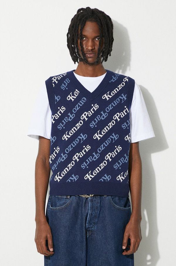 Kenzo Prsluk s primjesom vune Kenzo by Verdy Vest boja: tamno plava, FE55PU4583CB.77