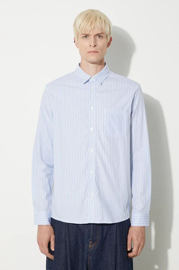 A.P.C. Košulja A.P.C. Chemise Clement za muškarce, regular, s klasičnim ovratnikom, COHAI-H12512