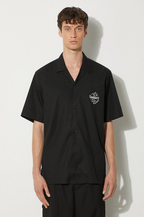 Carhartt WIP Košulja Carhartt WIP Ablaze Shirt za muškarce, boja: crna, relaxed, I033690.K02XX