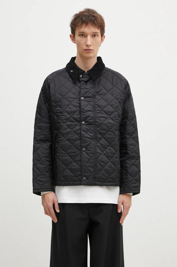 Barbour Košulja-jakna Barbour OS Transport Quilted Jacket boja: crna, za prijelazno razdoblje, oversize, MQU1796