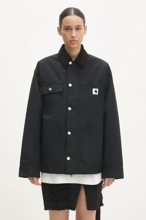 Carhartt WIP Košulja-jakna Carhartt WIP Clapton Jacket boja: crna, za prijelazno razdoblje, I034425.00EXX