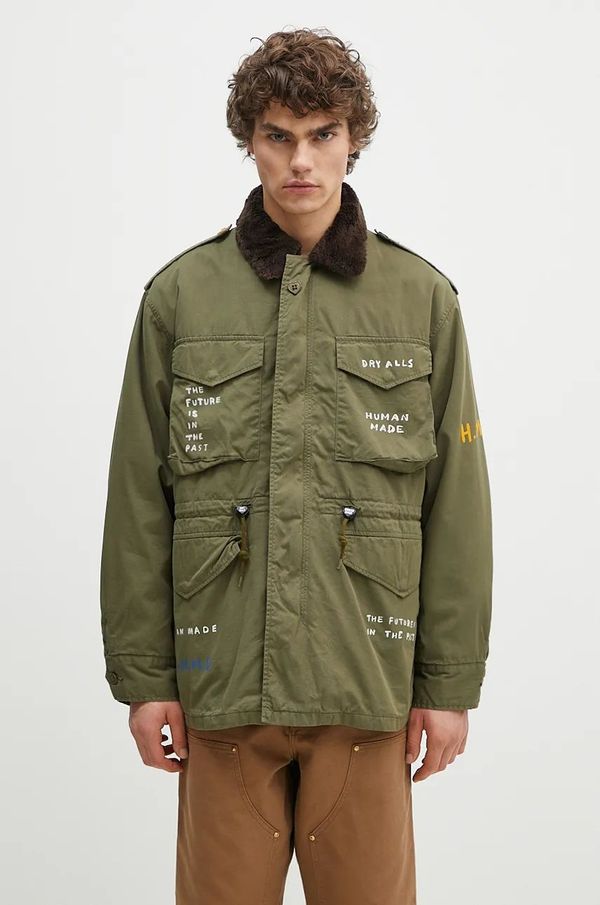 Human Made Košulja-jakna Human Made Field Jacket boja: zelena, za prijelazno razdoblje, HM28JK021