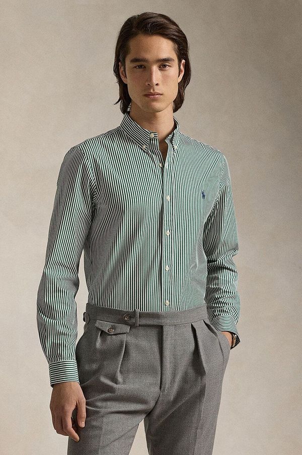Polo Ralph Lauren Košulja Polo Ralph Lauren za muškarce, boja: zelena, regular, s button-down ovratnikom, 710929346