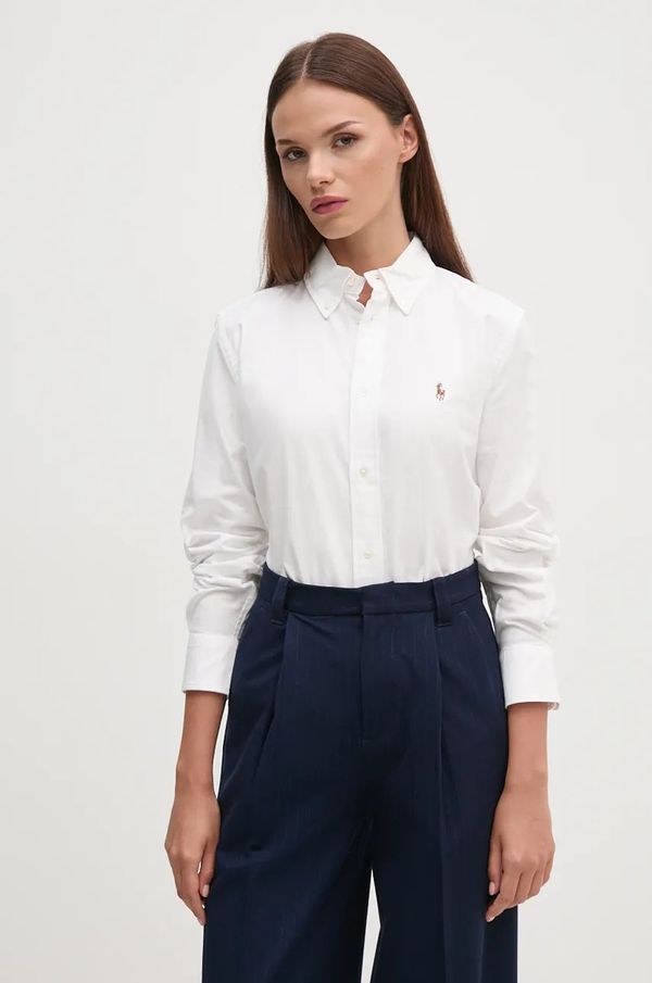 Polo Ralph Lauren Košulja Polo Ralph Lauren za žene, boja: bijela, regular, s klasičnim ovratnikom, 211941520