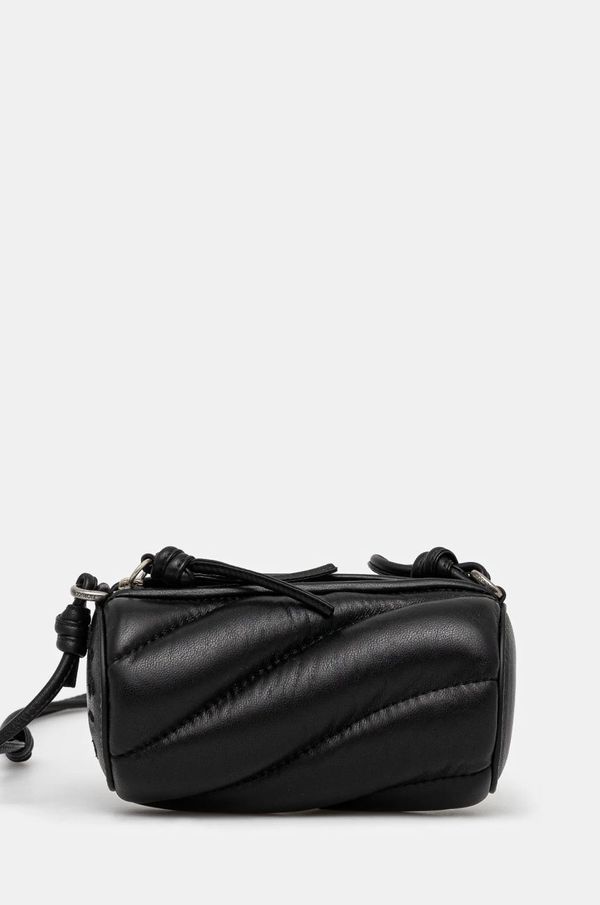 Fiorucci Kožna torba Fiorucci Leather Micro Mella Bag boja: crna, U01FMASL005LE04BK01