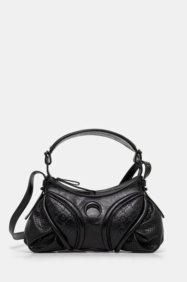 Marine Serre Kožna torba Marine Serre Moonogram Embossed Leather Futura Mini boja: crna, WBA006A.CLEA0051