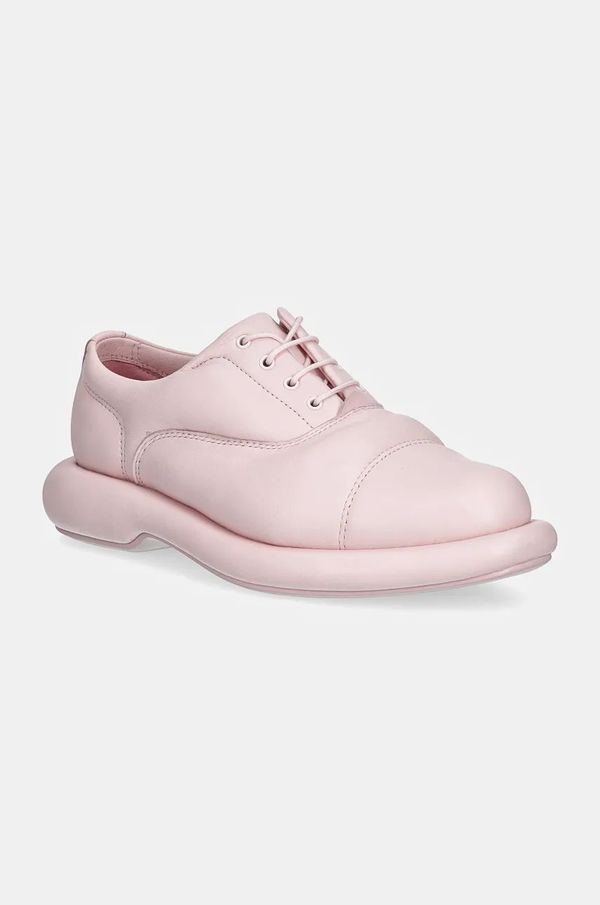 Clarks Originals Kožne cipele Clarks Originals CUR Oxford 1 za žene, boja: ružičasta, s platformom, 26180961
