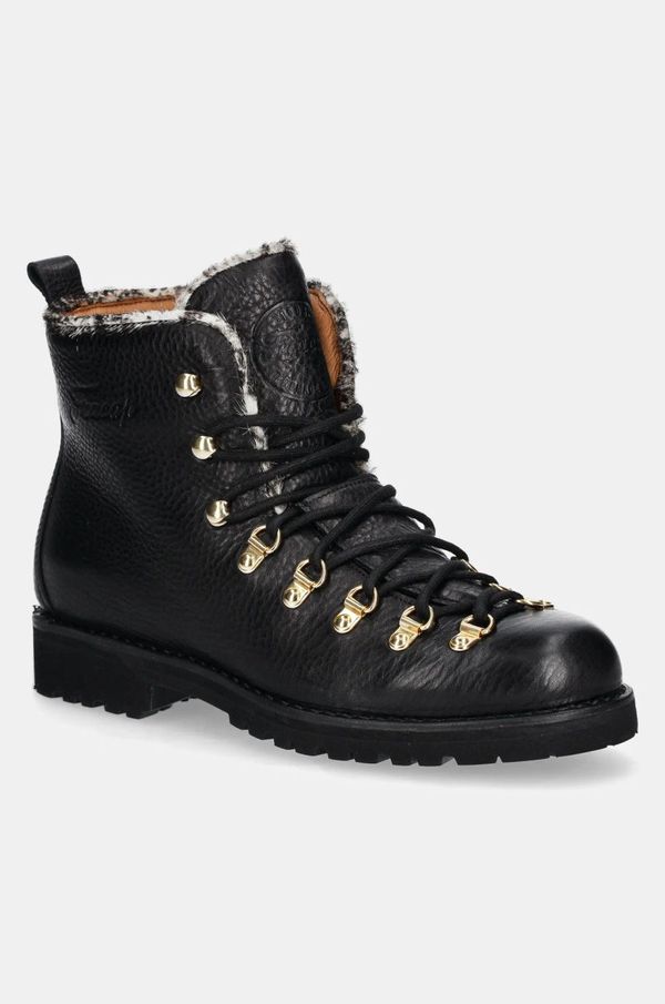 Fracap Kožne cipele Fracap Magnifico Alto Brill boja: crna, ravni potplat, MAGNIFICO.M120.ALTO.BLK