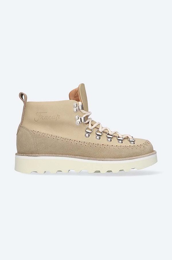 Fracap Kožne gležnjače Fracap MAGNIFICO M120 ALTO BRILL BLACK za žene, boja: smeđa, ravni potplat, MAGNIFICO.M120.D-INDIAN.SUG