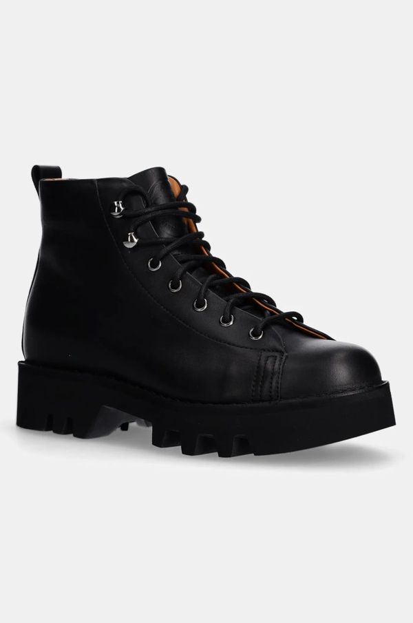 Fracap Kožne gležnjače Fracap Monkey za žene, boja: crna, ravni potplat, MONKEY.R300.BLK