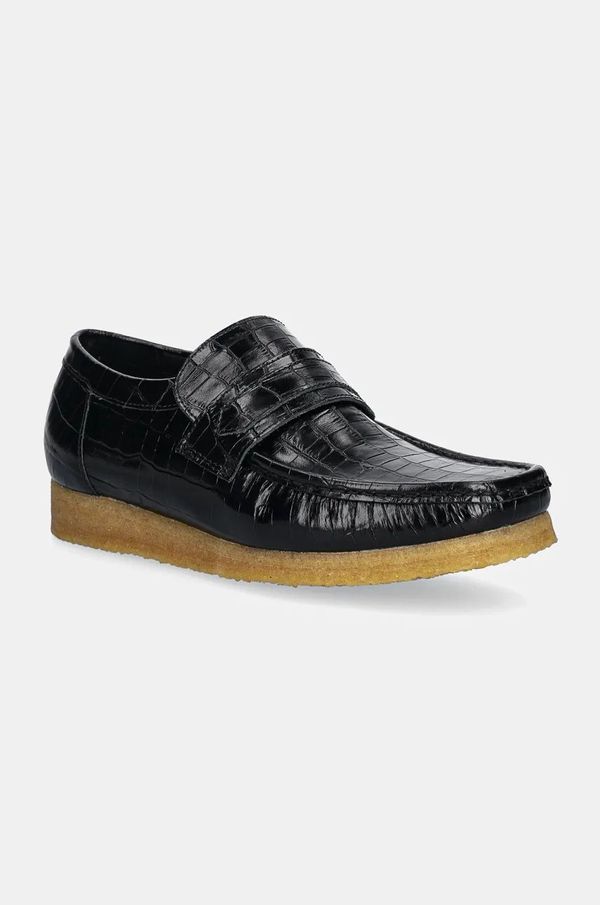 Clarks Originals Kožne mokasinke Clarks Originals Wallabee Loafer za muškarce, boja: crna, 26179970