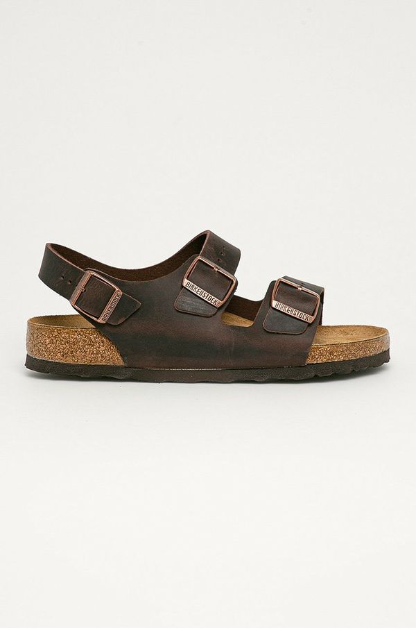 Birkenstock Kožne sandale Birkenstock Milano za muškarce, boja: smeđa, 34871